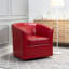 Fauteuil demi-tonneau pivotant en similicuir-129448684