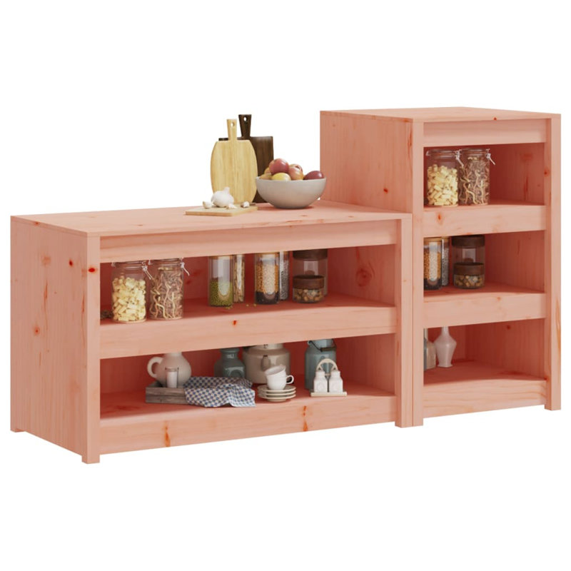 Brith 92Cm H x 106Cm W x 55Cm D Kitchen Cabinet Set, Brown