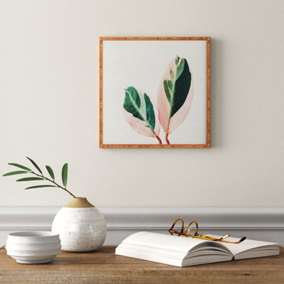 Feuilles roses i par cassia beck-impression d’art graphique