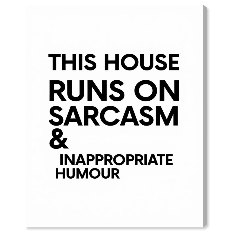 «Jokes and Jabs Joint», reproduction d'art sur toile, citations par Art Remedy, H 30 po x l 24 po, Toile tendue avec châssis