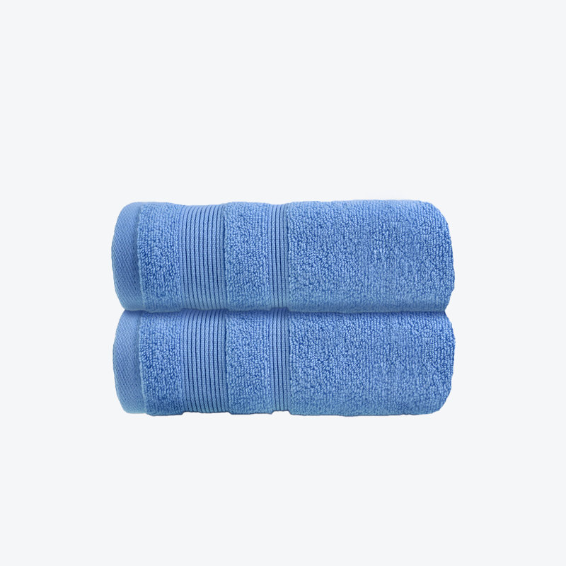 Luxury Egyptian-Quality Cotton Hand Towel Set, Cornish Blue