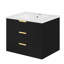 Armoire flottante murale moderne avec tiroir double, petit lavabo de salle de bain rectangulaire flottant avec trou de robinet simple et trop-plein, armoire de salle de bain moderne avec lavabo en céramique-128972914