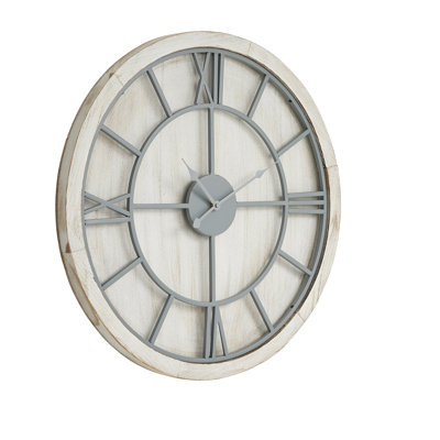 Anetia White Large Wall Clock