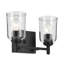 Éclairage pour salle de bain 2 lumières 12,5 po avec verre transparent 12,5 po-531690955