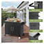 Chariot de barbecue extérieur avec évier et armoire - Station de barbecue en acier inoxydable 304 avec roues verrouillables, support à épices et ouvre-bouteille pour patio