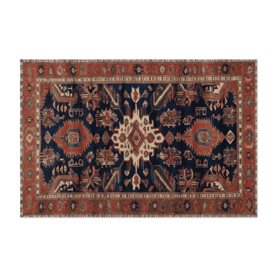 Tapis d'intérieur et d'extérieur brun Persian