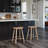 Maven Lane Luna Backless Wooden Kitchen Stool-92610974-120617271-93051216