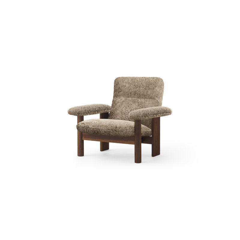 Brasilia Lounge Chair, Sheepskin Sahara, Dark Stained Oak