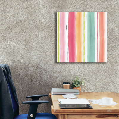 «Pink Somniferums Bright Pattern 2» par Shirley Novak, art mural sur toile