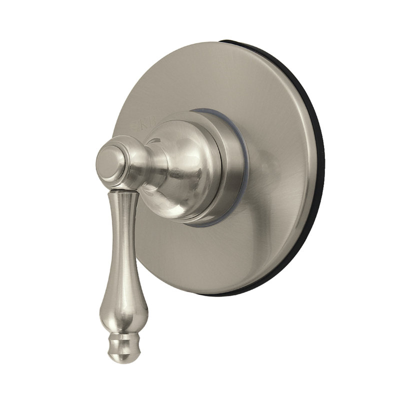 Kingston Brass Restoration Single-Handle Wall Mount Six-Way Diverter Valve with Trim Kit, Brushed Nickel