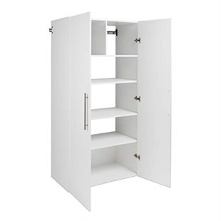 Broom Closet Storage Cabinet with 4 Adjustable Shelves - 36W x 24D x 72H