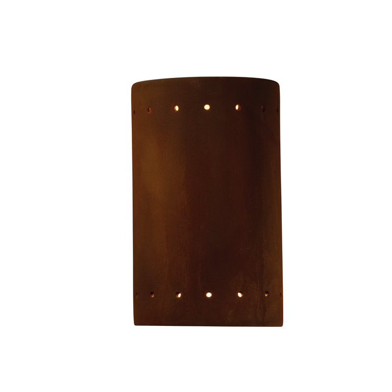 Applique murale 1 lumière Krimhilde, DEL, H 12,5 po x l 7,75 po x P 6,25 po, Adobe