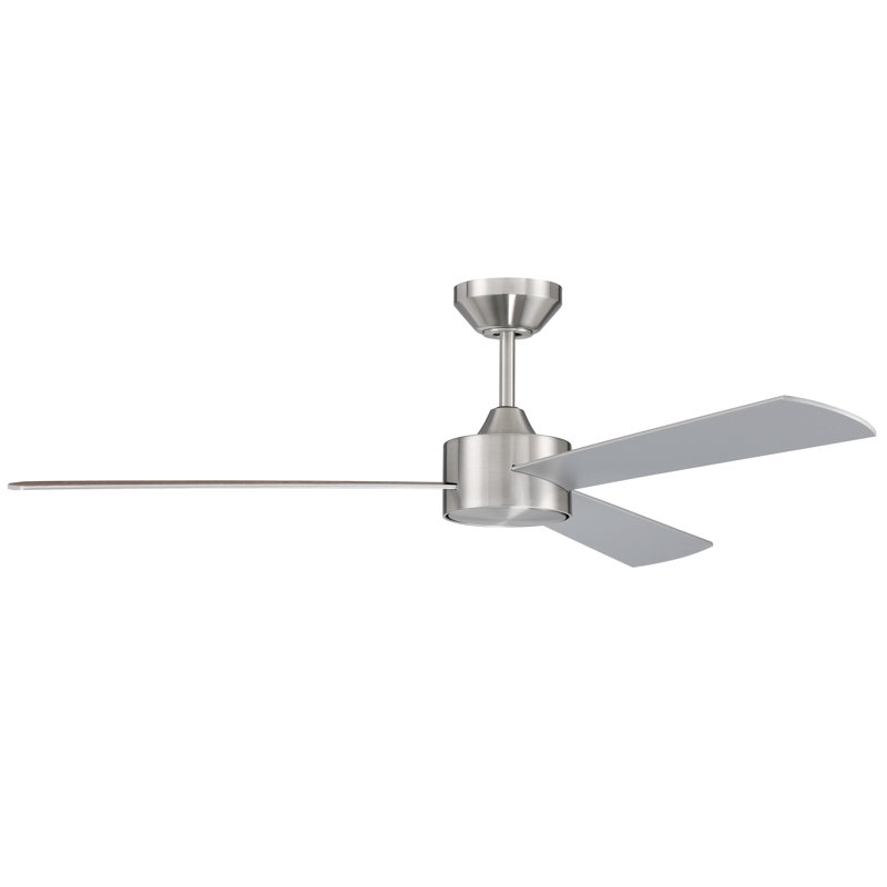 Ventilateur de plafond 52 pouces à 3 pales avec télécommande Provision, Nickel poli brossé