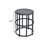Ceramic Tile Side Table With Powder Coated Iron Frame - Lightweight & Weatherproof Patio Accent