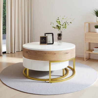 Tables basses gigognes modernes à plateau relevable avec 2 tiroirs