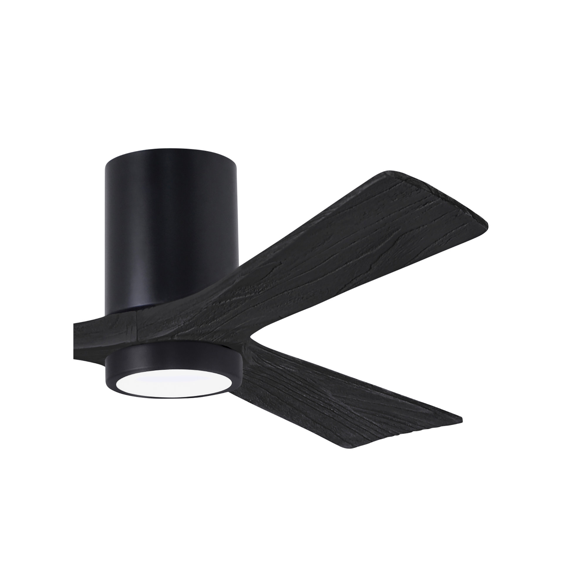 Olivier 3 Blade Ceiling Fan with LED Light Kit, Matte Black, 52", Matte Black