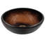Novatto 12'' Black Glass Circular Bathroom Sink