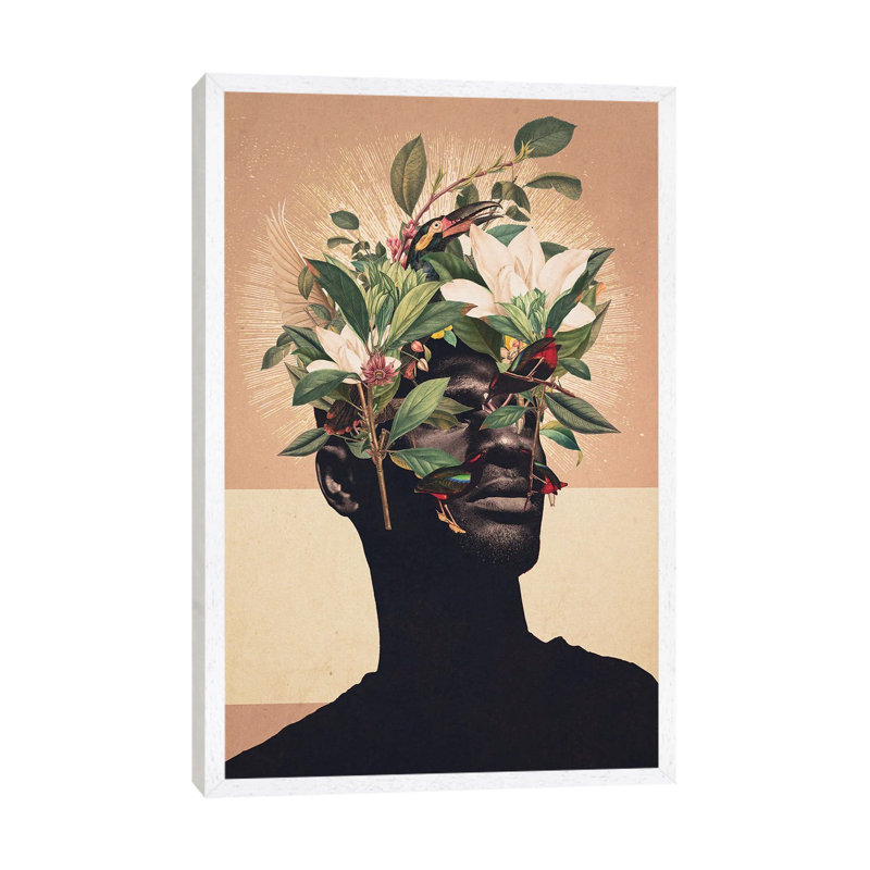 Birds Are My Real Origin by Frank Moth - Print on Canvas, White Framed, 152.4cm H x 101.6cm W x 3.81cm D