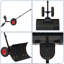 Pelle à neige robuste sur roues avec lame en acier au carbone – Angle et hauteur réglables – Poignée ergonomique pour allées et trottoirs – 74 x 42 cm, moyeu de roue rouge