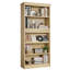 Bibliothèque de campagne 71 pouces à double cannelure, bibliothèque en bois à 5 niveaux avec base robuste-414758161