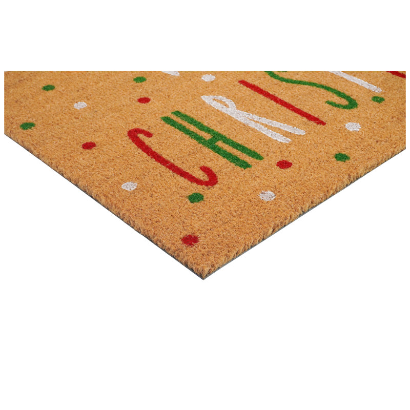 Paillasson blanc festif Merry Christmas, 24 po x 36 po