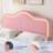 Queen Size Upholstered LED Bed Frame with Adjustable Headboard and Footboard Velvet Princess Platform Bedframe for Kids Girls Wooden Slats Support No Box Spring Needed Easy Assembly Pink-682560427-682560437