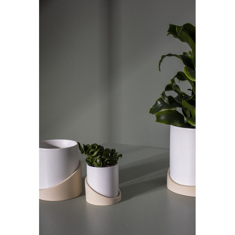 Mel Handmade Ceramic Pot Planter, 5.5" H x 4.75" W x 4.75" D