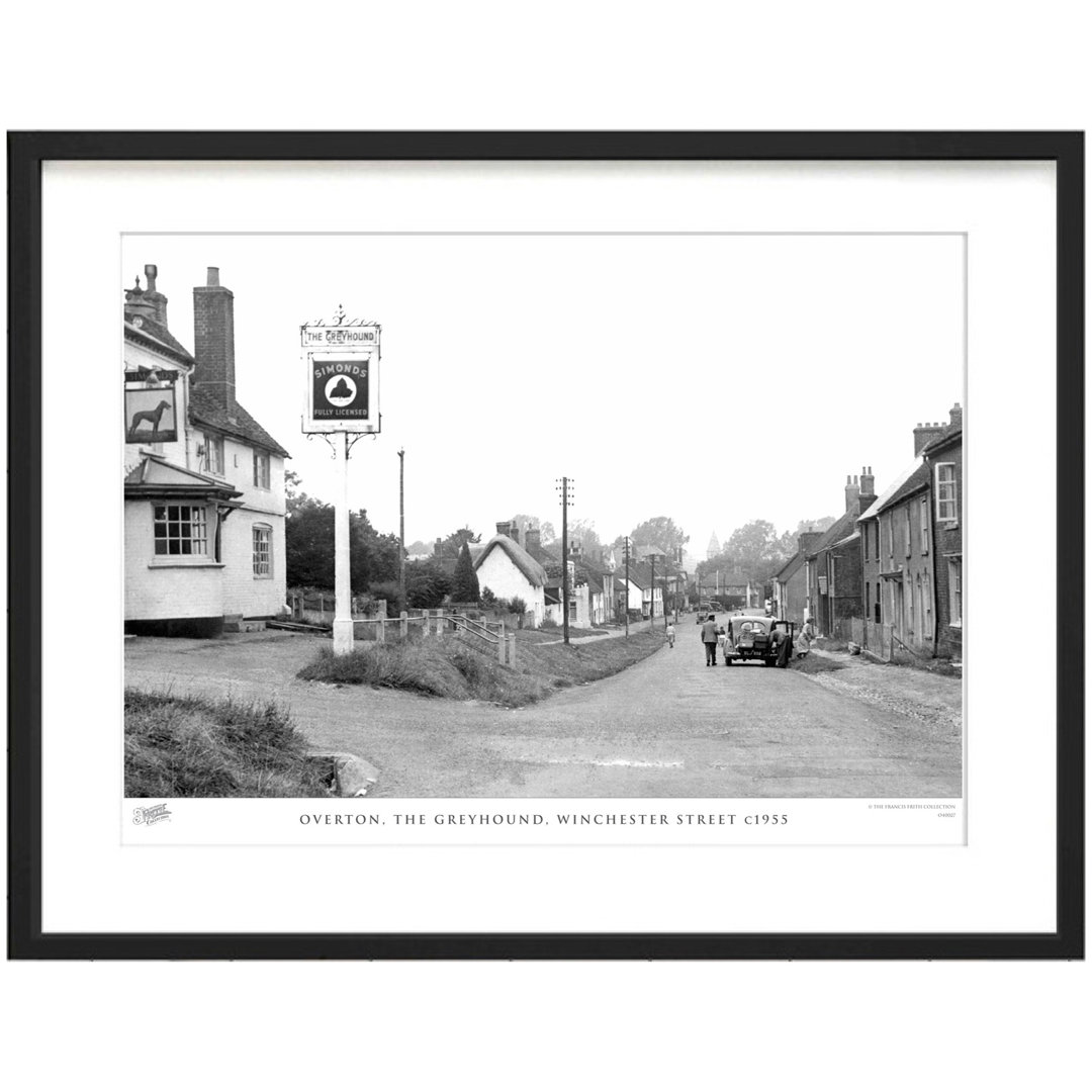 'Overton, the Greyhound, Winchester Street C1955' by Francis Frith - Picture Frame Photograph Print on Paper