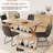 Kitchen Dining Set, 63'' Dining Table with 32.8'' Upholstered Dining Chairs(Table 4Chairs)-126089428-126089429-126089431