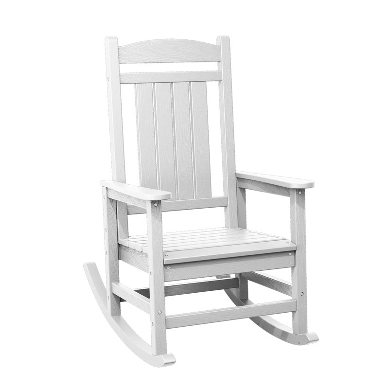 Chaise berçante en PEHD Adirondack, Blanc
