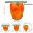 Carrot Shaped Side Table with Glass Top