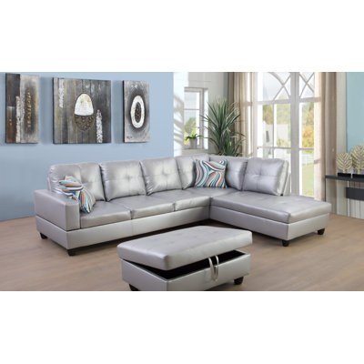 Maumee Faux Leather Sectional
