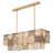 Chandelier Laurent Rectangular Antique Brass Finish