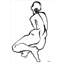 Blind Contour Figure 1' Print on Canvas