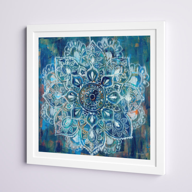«Mandala II», reproduction de photo, H 24 po x l 24 po x p 1 po, Papier encadré blanc
