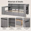 Lit plateforme en bois gris, bureau de chargement avec tiroirs de rangement-1647238910-1647238911
