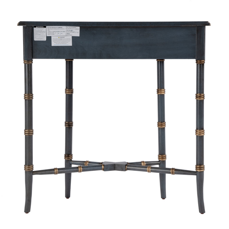 Skilling Demilune Console Table, Blue