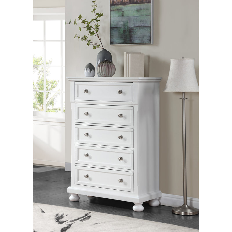 Manlius 36'' W 5 - Drawer Dresser, White