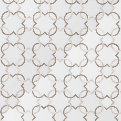 Carreau de mosaïque en marbre poli Carrara