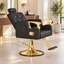 Fauteuil de salon inclinable avec hauteur réglable et système hydraulique pour coiffeur - Noir/Or-130806161-130806163