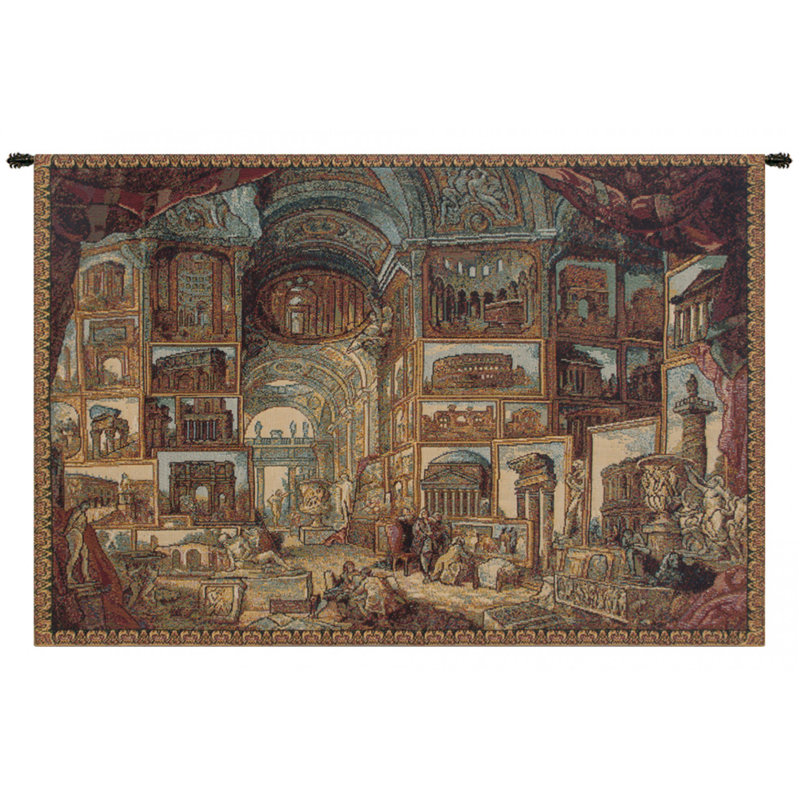Italian Loom Woven Cotton Blend Wall Hanging, 12" H x 19" W