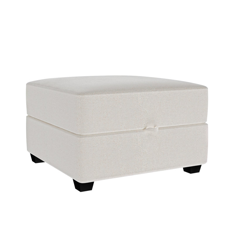 29.5’’ Wide Square Ottoman With Storage, Beige