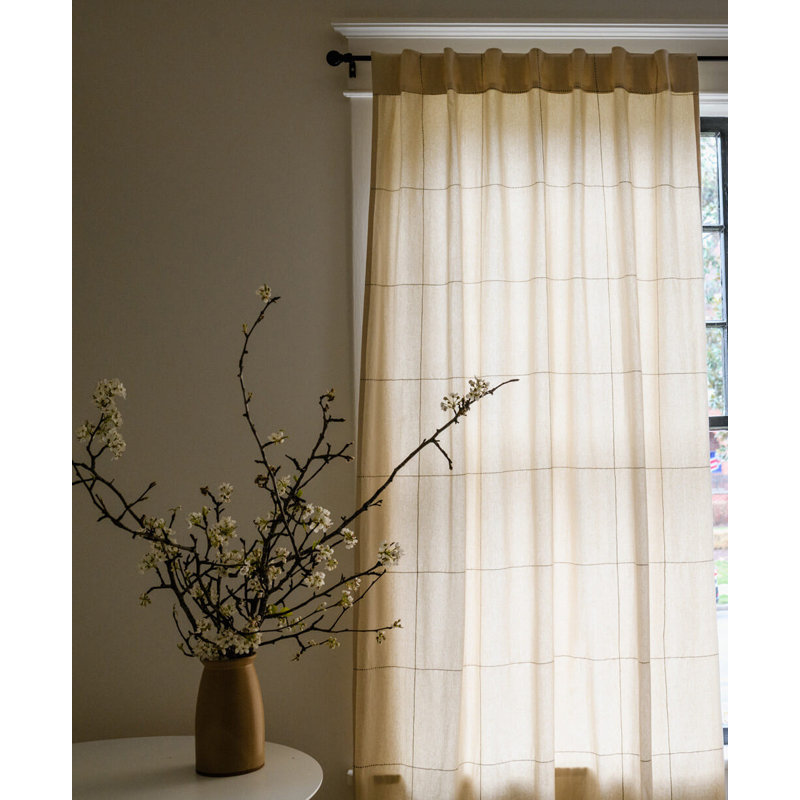 Semi Sheer Curtain Panel, 50" W x 108" L