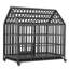 Cage pour chien robuste avec toit et fenêtre sur le toit