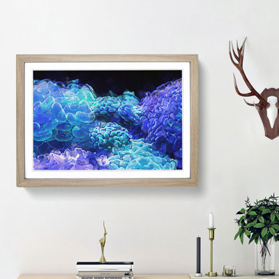 Neon Coral in Abstract - Picture Frame Graphic Art Print