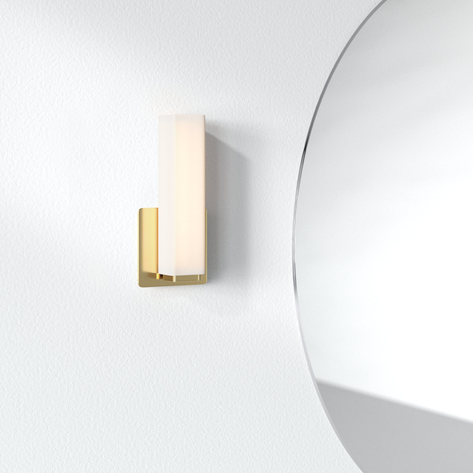 Erby 1-Light LED Flush Mount, 2700K, Brushed Brass, 11" H x 5" W x 3" D