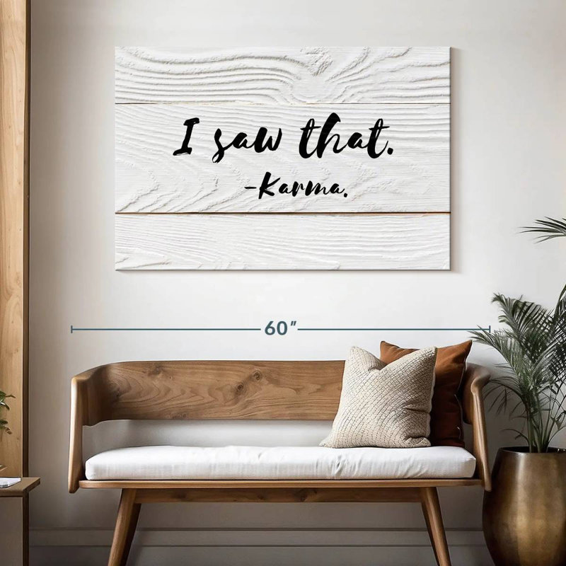 Humour Tergel Karma, typographie, H 32 po x l 48 po