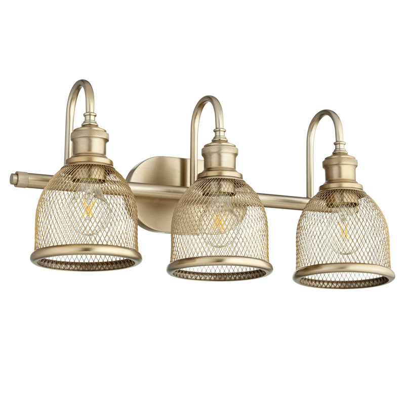 Crowley 2 - Light Dimmable Vanity Light, Aged Brass, 3 Lights