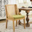 Chaise de salle à manger simple Olive avec structure en bois d'hévéa massif, lin décoratif et doux pour la cuisine-2023875815