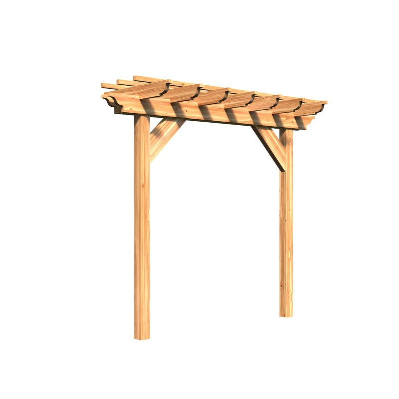 Pergola en bois massif, H 8 pi x P 8 pi